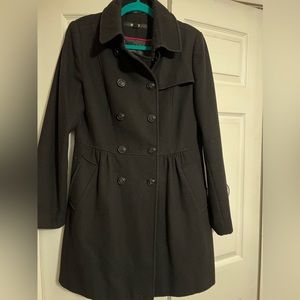 Black women’s wool dress coat size 12, DKNY.